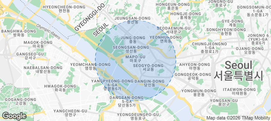 Mapo-gu Airbnb map